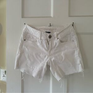 White Jean shorts